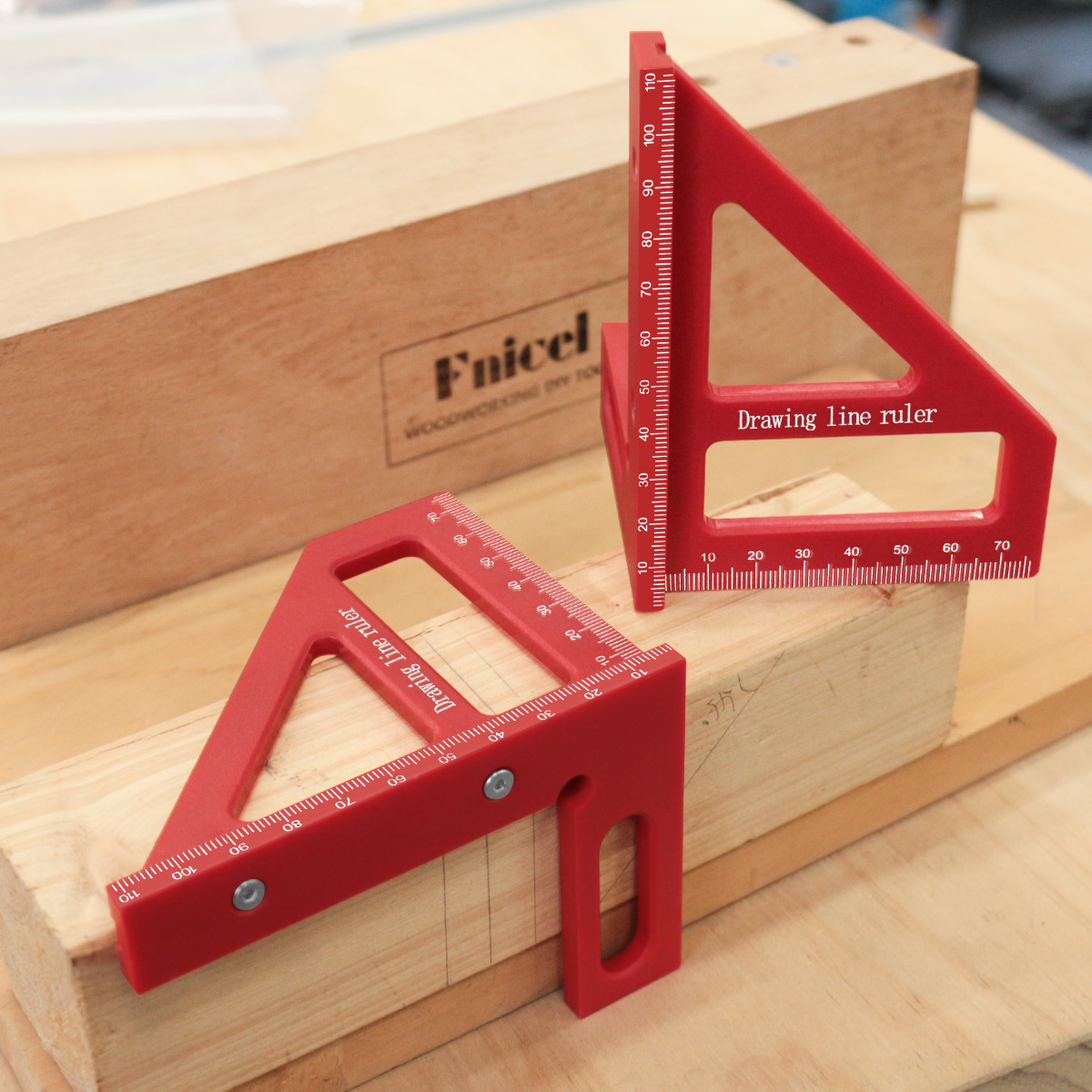 Woodworking Project Plans - 45°/90° Multi-Angle Plastic Style Ruler Woodworking