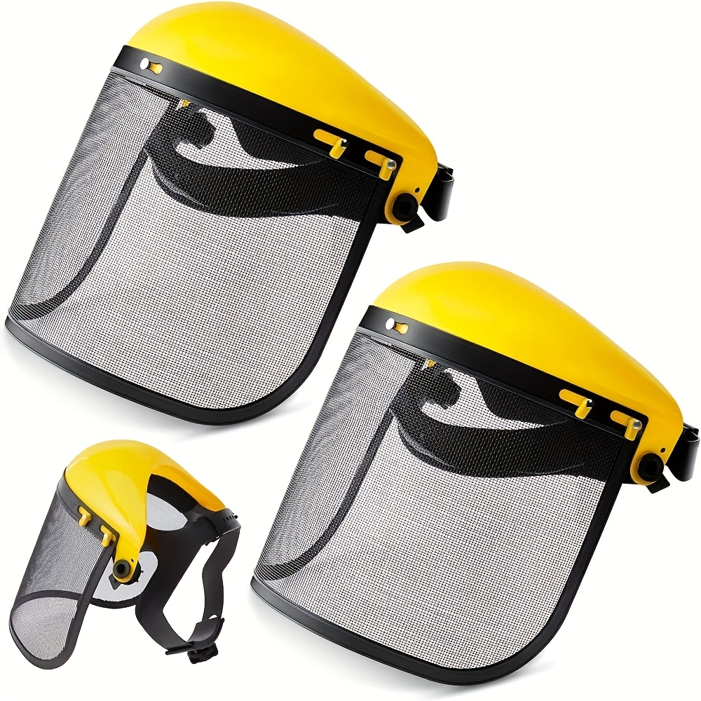 Woodworking Face Shield - Forestry Safety Helmet with Mesh Face