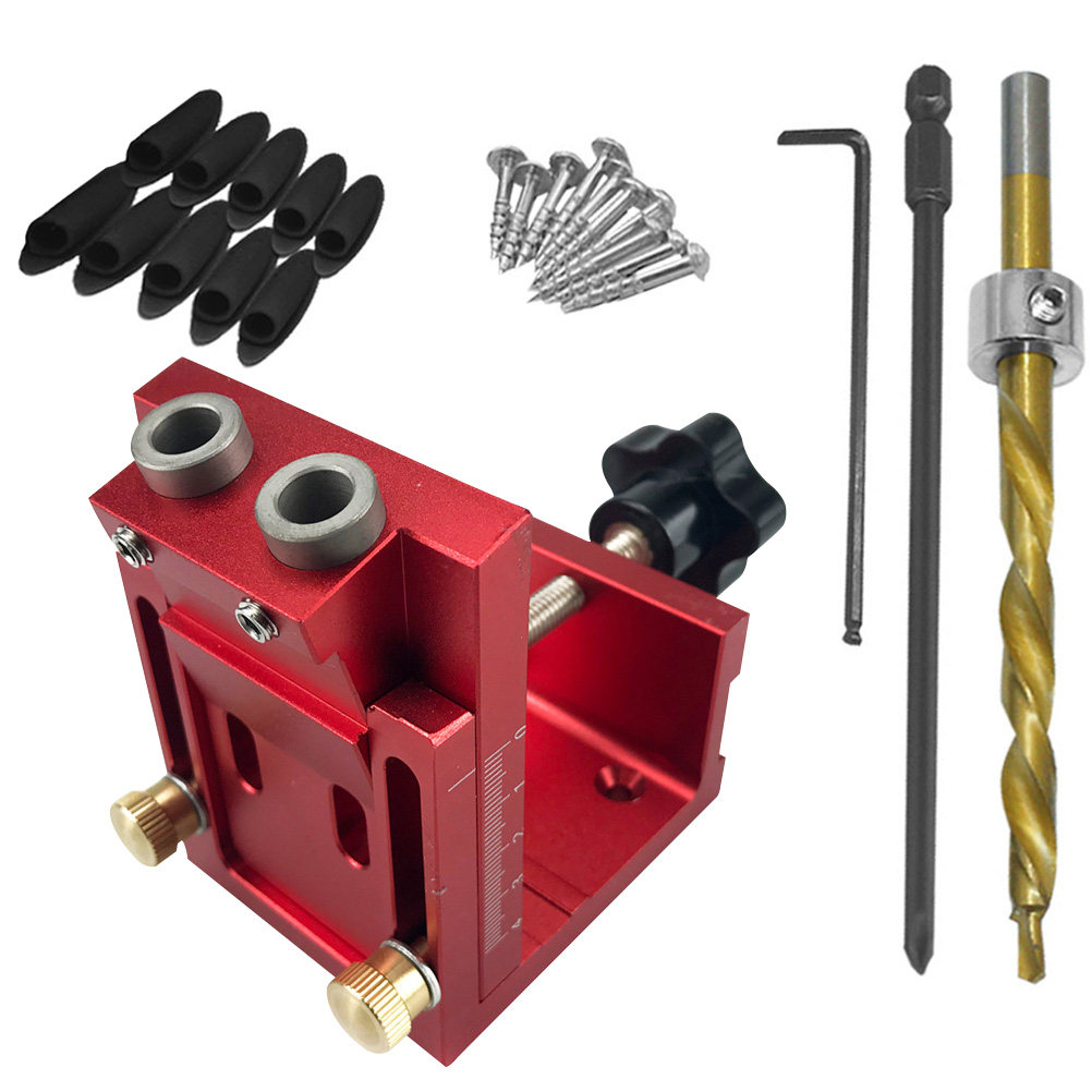 Woodworking Kit - 15 Degree Pocket Hole Jig Portable