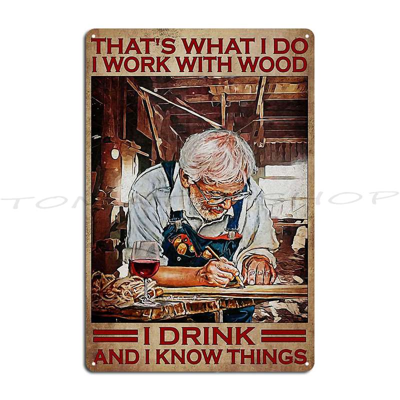 Old Carpenter Drinking Wine Wo - Woodworking Quotes Funny ulasan dan harga