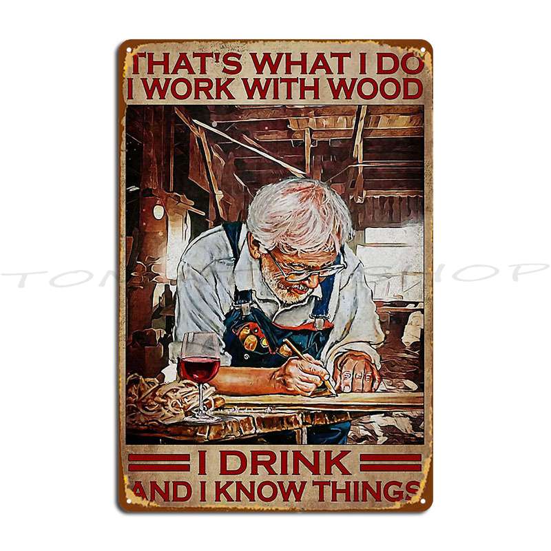 Old Carpenter Drinking Wine Wo - Woodworking Quotes Funny ulasan dan harga