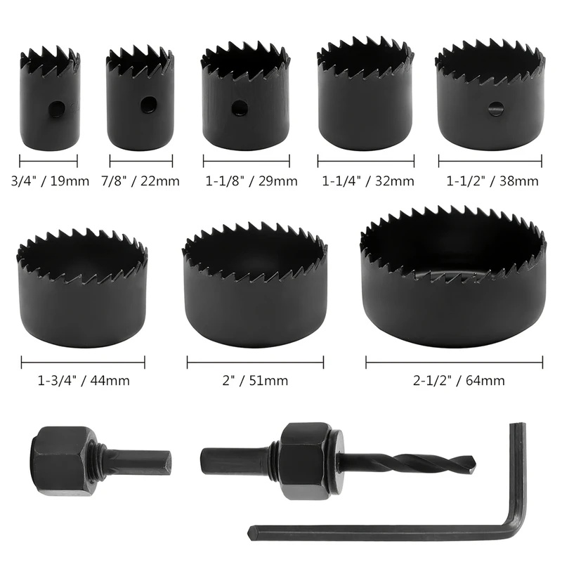 8pcs Woodworking Hole Saw Kit  - Woodworking Saw ulasan dan harga