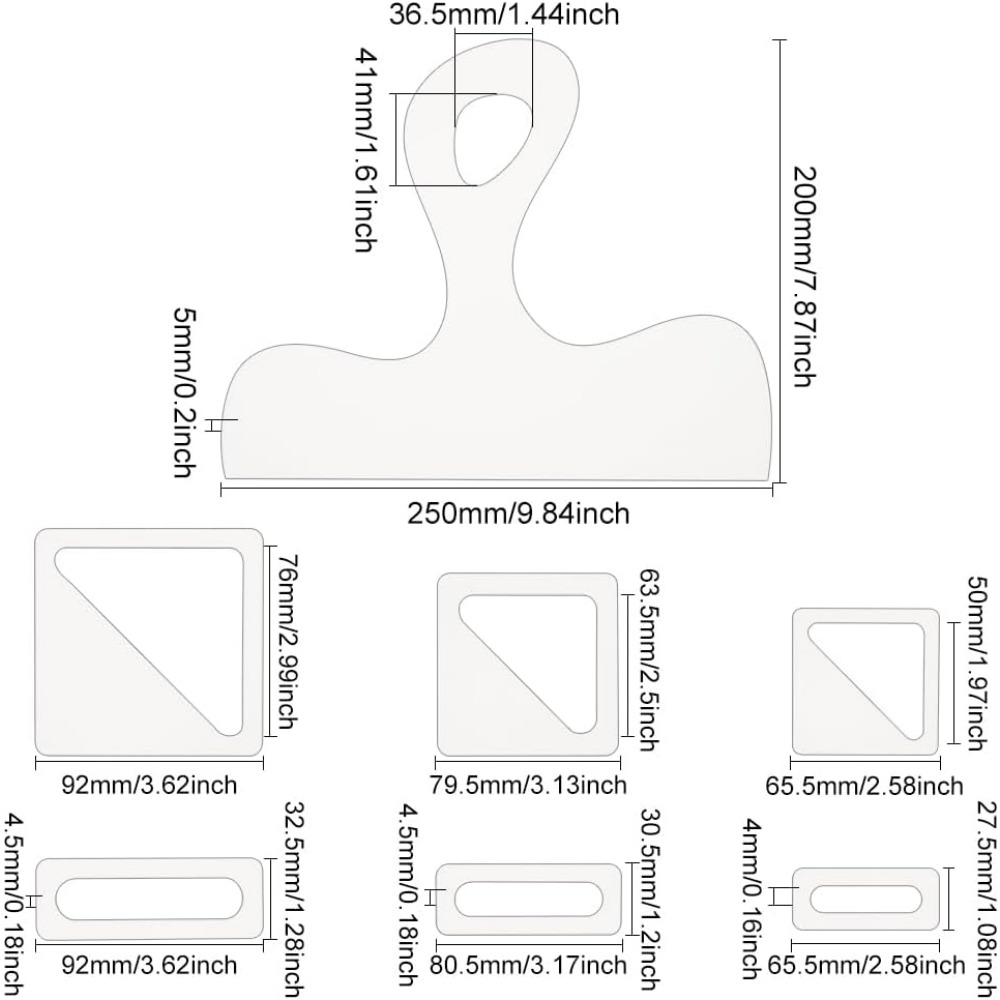 7Pcs Charcuterie Template Acry - Woodworking Project Plans ulasan dan harga