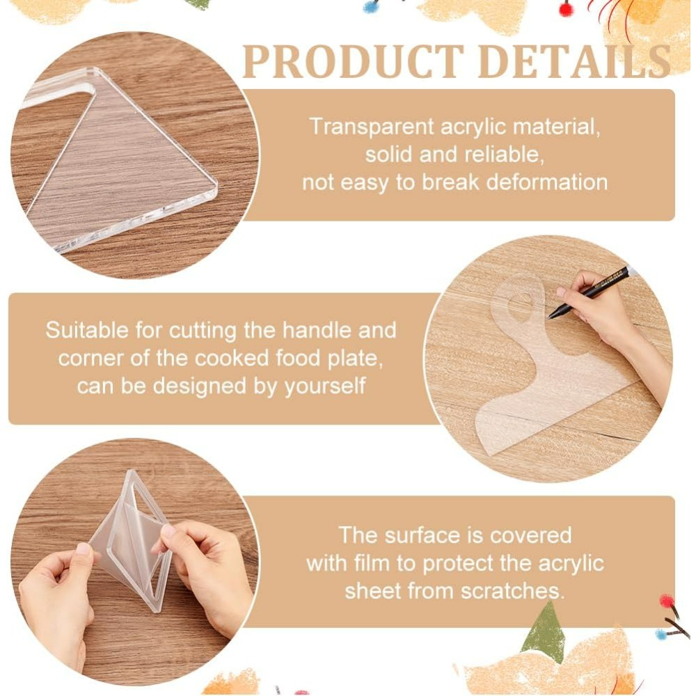 7Pcs Charcuterie Template Acry - Woodworking Project Plans ulasan dan harga