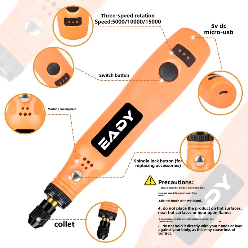 USB Cordless Rotary Tool Kit – - Woodworking Kit ulasan dan harga