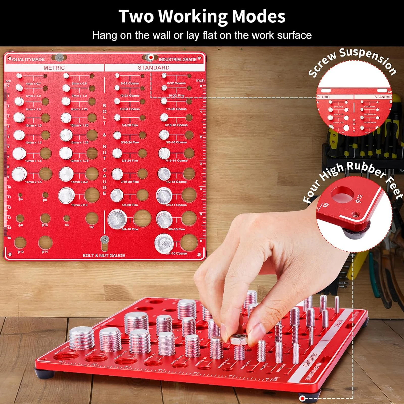 Nut and Bolt Thread Gauge Set  - Woodworking Tool Stores ulasan dan harga